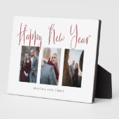 Elegant Happy Nieuwjaar Roos Gold Photo Collage Fotoplaat (Zijkant)