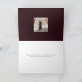 Elegant Happy Nieuwjaar script 3 Foto Collage Red Feestdagen Kaart (Binnen)