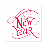 Elegant Happy Nieuwjaar Zelfinktende Stempel (Design)