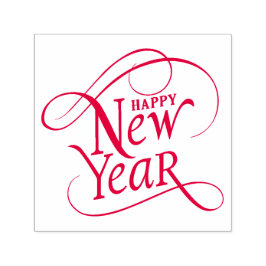 Elegant Happy Nieuwjaar Zelfinktende Stempel