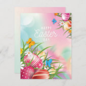 Elegant Happy Paasdag Feestdagenkaart (Voorkant / Achterkant)