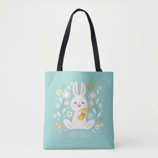 Elegant Happy Paaster Bunny | Canvas tas (Voorkant)