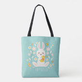Elegant Happy Paaster Bunny | Canvas tas (Achterkant)