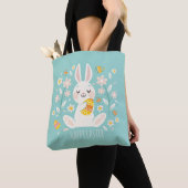 Elegant Happy Paaster Bunny | Canvas tas (Dichtbij)