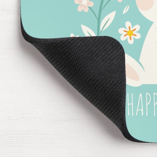 Elegant Happy Paaster Bunny | Mousepad Muismat (Hoek)