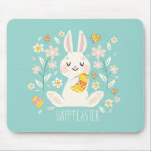 Elegant Happy Paaster Bunny | Mousepad Muismat (Voorkant)