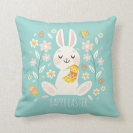 Elegant Happy Paaster Bunny | Sierkussen