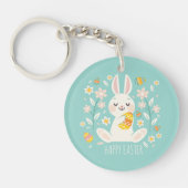 Elegant Happy Paaster Bunny | Sleutelhanger (Voorkant)