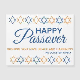 Elegant Happy Passover Blue en Gold Star van David