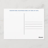 Elegant Happy Passover Pesach Seder Star van David Briefkaart (Achterkant)