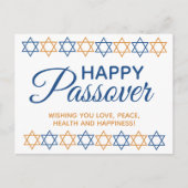 Elegant Happy Passover Pesach Seder Star van David Briefkaart (Voorkant)
