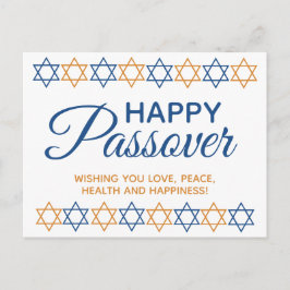 Elegant Happy Passover Pesach Seder Star van David Briefkaart