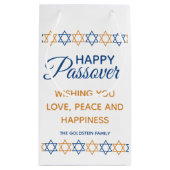 Elegant Happy Passover Star van David Persoonlijk Klein Cadeauzakje (Achterkant)