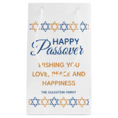 Elegant Happy Passover Star van David Persoonlijk Klein Cadeauzakje (Voorkant)