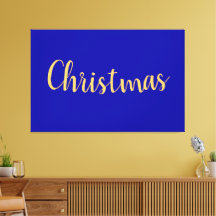 Elegant Happy Royal Blue CHRISTMAS minimalist