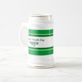 Elegant Happy St. Patrick's Day Custom Name Green Bierpul (Voorkant links)