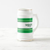 Elegant Happy St. Patrick's Day Custom Name Green Bierpul (Voorkant rechts)