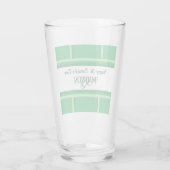 Elegant Happy St. Patrick's Day Custom Name Green Glas (Achterkant)