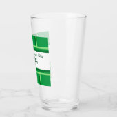 Elegant Happy St. Patrick's Day Custom Name Green Glas (Links)