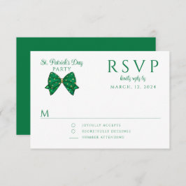 Elegant Happy St. Patrick's Day Party RSVP Kaartje