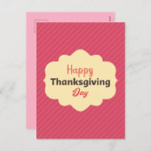 Elegant Happy Thanksgiving Day Feestdagenkaart (Voorkant / Achterkant)