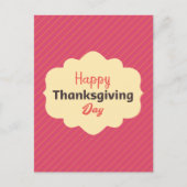Elegant Happy Thanksgiving Day Feestdagenkaart (Voorkant)