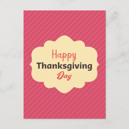Elegant Happy Thanksgiving Day Feestdagenkaart (Voorkant)
