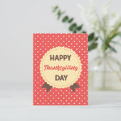 Elegant Happy Thanksgiving Day Feestdagenkaart (Staand voorkant)