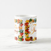 Elegant Happy Thanksgiving Greetings Koffiemok (Center)