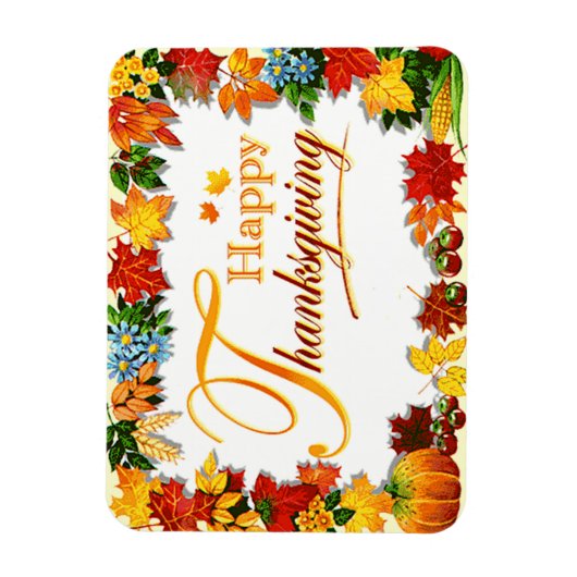 Elegant Happy Thanksgiving Greetings Magneet (Verticaal)