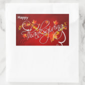 Elegant Happy Thanksgiving Greetings Rechthoekige Sticker (Tas)