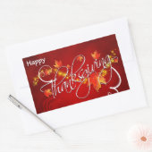 Elegant Happy Thanksgiving Greetings Rechthoekige Sticker (Envelop)