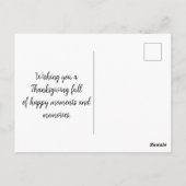 Elegant Happy Thanksgiving met Gold Glitter Briefkaart (Achterkant)
