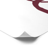 Elegant Happy Thanksgiving Pumpkin Burgundy Poster (Hoek)