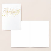 Elegant Happy Thanksgiving-script Folie Kaarten (Display)