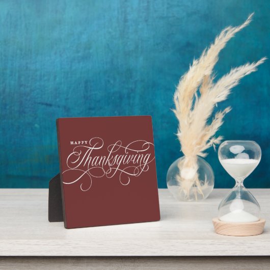 Elegant Happy Thanksgiving-script Fotoplaat (Insitu)