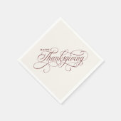 Elegant Happy Thanksgiving-script Servet (Hoek)