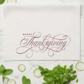Elegant Happy Thanksgiving-script Theedoek (Gevouwen)
