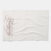 Elegant Happy Thanksgiving-script Theedoek (Horizontaal)