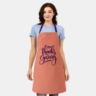 Elegant Happy Thanksgiving Typografie Apron Schort