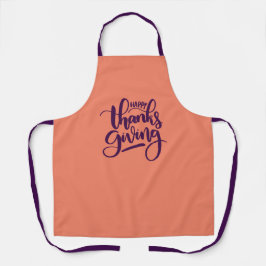 Elegant Happy Thanksgiving Typografie Apron Schort