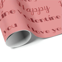 Elegant Happy Valentijn Typografie Roze Rood