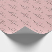 Elegant Happy Valentine's dag Blush Pink Cadeaupapier (Hoek)