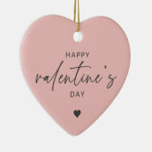 Elegant Happy Valentine's dag Blush Pink Keramisch Ornament (Rechts)