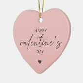 Elegant Happy Valentine's dag Blush Pink Keramisch Ornament (Links)