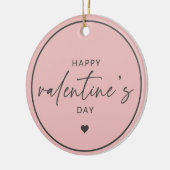 Elegant Happy Valentine's dag Blush Pink Keramisch Ornament (Links)