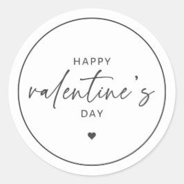 Elegant Happy Valentine's dag Klassieke Ronde Stic Sticker