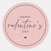 Elegant Happy Valentine's dag Ronde Sticker (Voorkant)