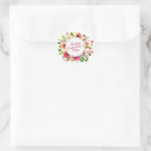 Elegant Happy Valentine's Day Floral Lijst Sticker (Tas)