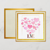 Elegant Happy Valentine's Day | Gold & Pink Heat (Voorkant / Achterkant)